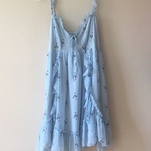 Flowy baby blue A&F dress size S worn once